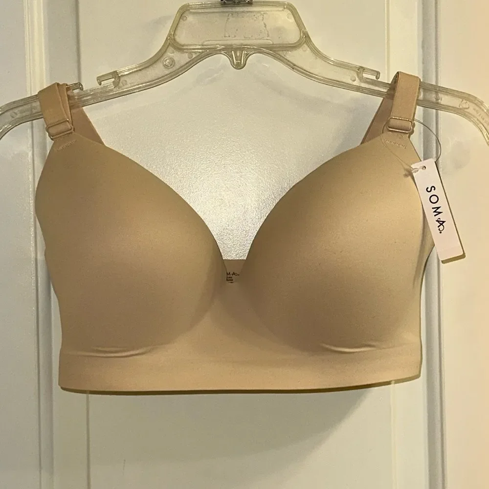 Soma Enbliss Wireless Bra NEW Pale Sand 38DD